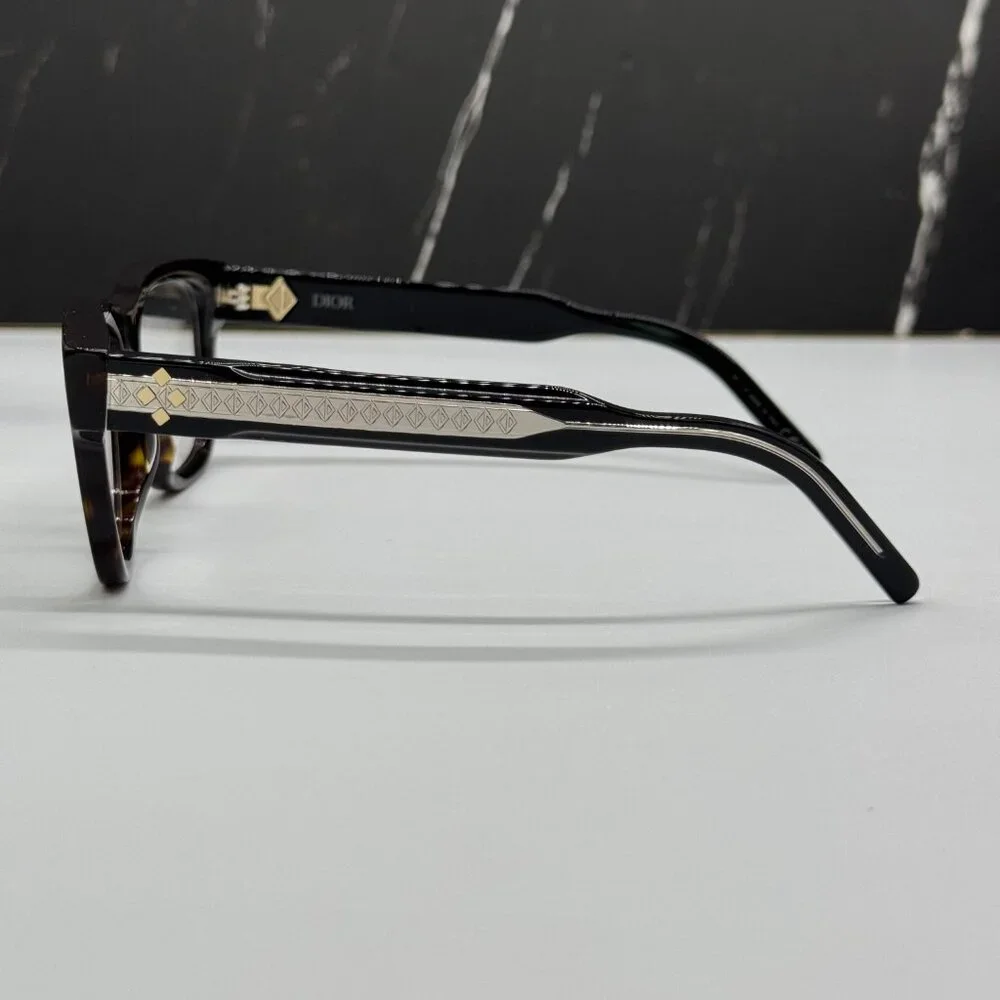 NEW CD DIAMONDO S1I 2000 DIOR SQUARE HAVANA EYEGLASSES DIOR